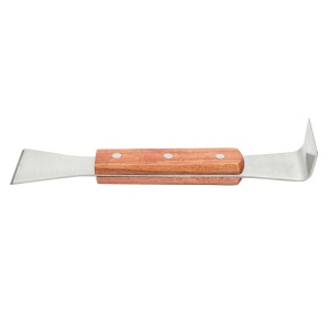 Dalta apicola din inox tip L cu maner din lemn 200x45mm, Cod: DISKR89 - Img 1