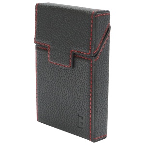 Husa neagra din piele pentru pachet de tigari P24, Cod: BK90420, BRECKNER GERMANY - Img 1