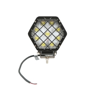 Lampa proiector hexagonal cu grilaj metalic negru, 9 LED-uri, unghi de radiere 30, DC 10-80V 27W, Cod: BK69060B, Brand: BRECKNER GERMANY - Img 1