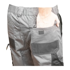 Pantaloni de lucru, poliester cu bumbac, gri cu negru, L, Cod: BK77231, Brand: BRECKNER GERMANY - Img 7