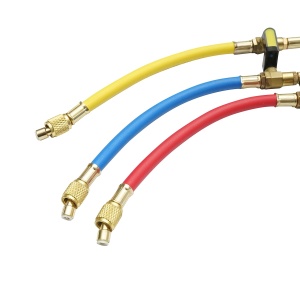 Set furtun cu robinet 90 cm 3 culori pentru incarcare freon R-410a , Cod: DISMW44, Brand: BRECKNER GERMANY - Img 3