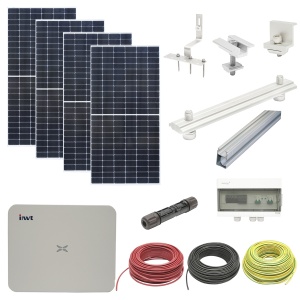 Sistem solar fotovoltaic trifazic, prosumator ON-GRID 5KW cu 12 panouri fotovoltaice Risen 450W prindere pe acoperis de tigla, Cod: KIT5KW-XG5KTR.2, Brand: INVT - Img 1