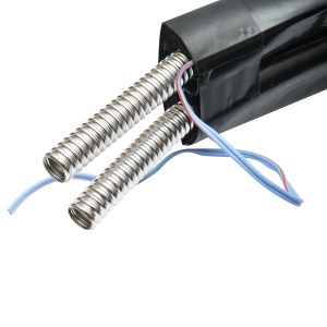 Teava 10m dubla din inox, DN16-3/4 gofrata, flexibila, izolat cu cablu pentru sonda, temperatura pentru instalatii solare rezidentiale, Cod: DISKL68, Breckner Germany - Img 2