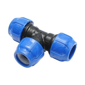 Teu egal compresiune, D40x40x40mm, PN16, pentru sisteme de irigatii Cod: DISLV91, Poelsan - Img 3