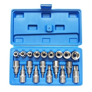 Trusa chei tubulare E-Torx, profil biti TX 19 piese, Cod: BK80615, Brand: BRECKNER GERMANY - Img 3