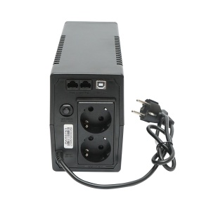 UPS 600VA/360W cu baterie 7Ah si 2 prize shuko, LCD, USB, AVR, Cod: BK69763, Brand: BRECKNER GERMANY - Img 4
