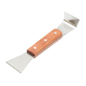Dalta apicola din inox tip L cu maner din lemn 200x45mm, Cod: DISKR89 - Img 2
