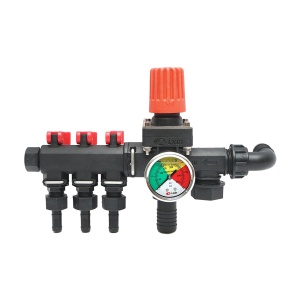 Distribuitor cu 3 cai si manometru cu glicerina pentru erbicidator, Cod: DISBS69, Brand: BRECKNER GERMANY - Img 1