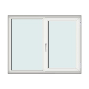 Fereastra 165x130cm, 2 canate, alb, dreapta si rabatare, Eurotech, 8.1cm, 6 camere, 3 garnituri - Img 1