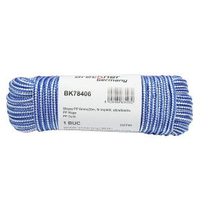 Sfoara PP impletita 6mmx25m, alb/albastru, Cod: BK78406 Echivalență: DISLT08, Breckner Germany - Img 1