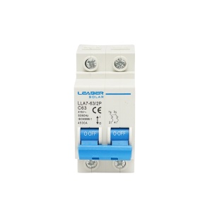 Siguranta automata tip intreruptor 2P-63A-415VAC, Cod: DISHT49, Brand: Leader - Img 1