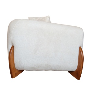 Canapea Fixa Royal, 200x100x75cm, 2 locuri, Velur 02 Beige, Glasspandoor - Img 5