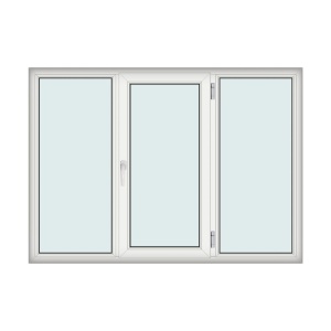 Fereastra 210x150cm, 3 canate, alb, dreapta si rabatare, Klass, 7cm, 6 camere, 2 garnituri - Img 1