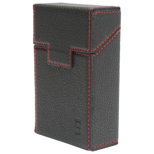 Husa neagra din piele pentru pachet de tigari P22, Cod: BK90444, BRECKNER GERMANY - Img 1