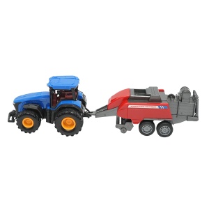 Tractor albastru cu remorca, 304x85x83mm jucarie copii +3 ani, Cod: DISLW89B - Img 2
