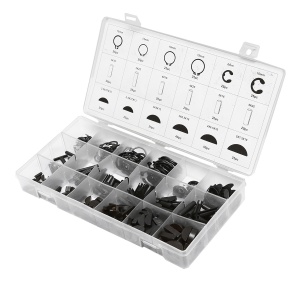 Trusa sigurante exterioare tip C, E, stifturi elastice si pene semicerc Woodruff 460 piese, Cod: BK92170, Echivalență: DISFH26, Breckner Germany - Img 1