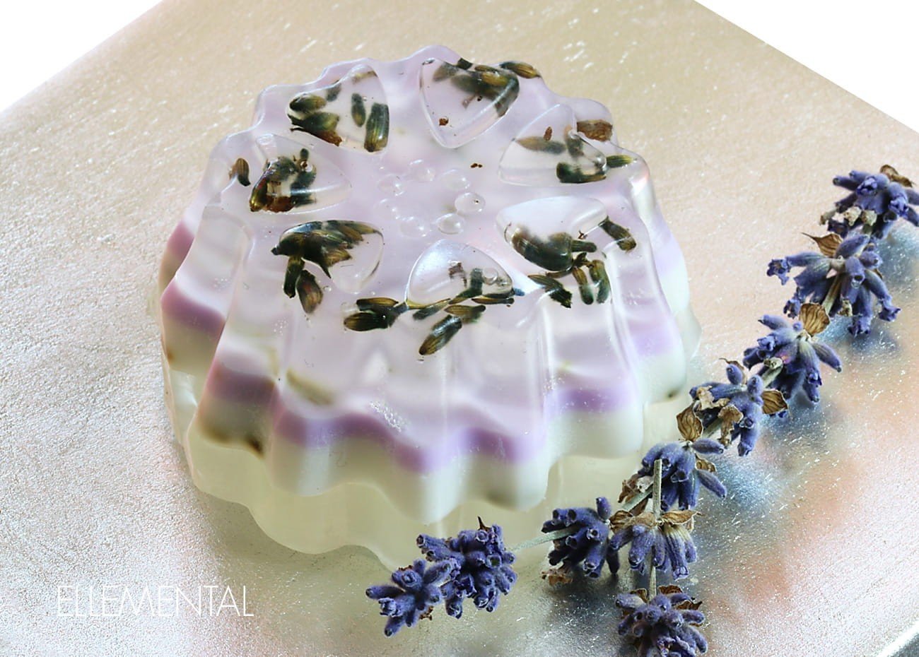 Geschichtete Seife, Lavendel & Flieder