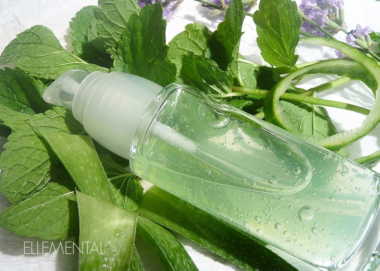 Gel apaisant après-rasage/rasage à l'aloès et à la menthe