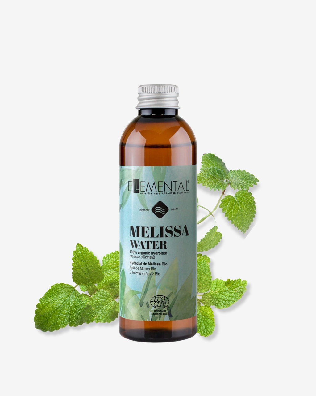 Organic lemon balm water, 100% pure natural toner
