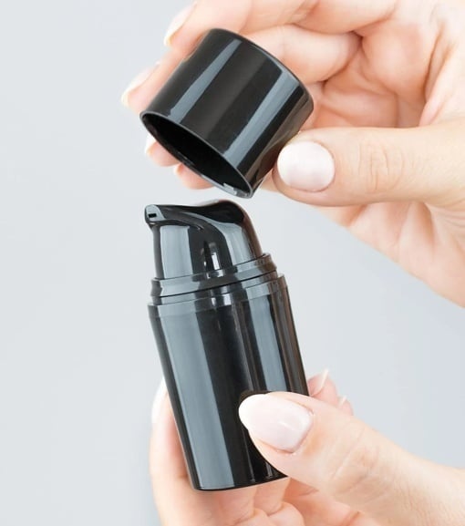 Flacon airless noir Lyra, 15 ml