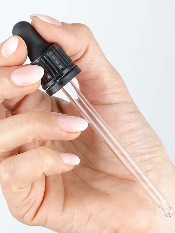 Pipette compte-gouttes en verre pour flacons DIN18 de 100 ml