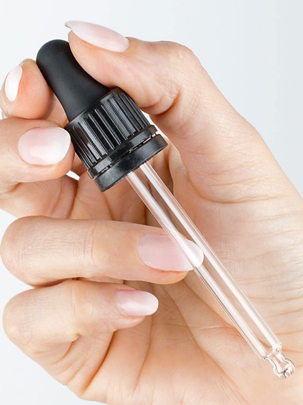 Pipette compte-gouttes en verre pour flacons DIN18 de 50 ml
