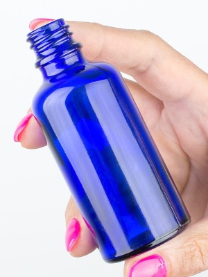 Botella azul real DIN18, 50 ml - Img 1
