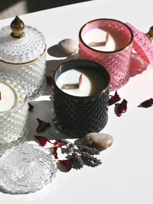 Candle jar BONBON BLACK with lid 300 ml - Img 7