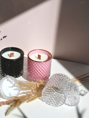 Candle jar BONBON CLEAR with lid 300 ml - Img 5