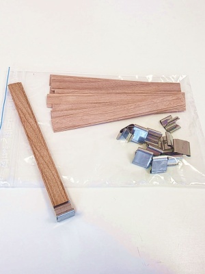 Double booster wooden wicks with base M set of 10 - Img 7