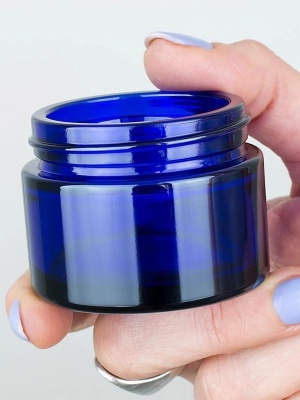 Ele Blue glass jar with lid, 50 ml - Img 2