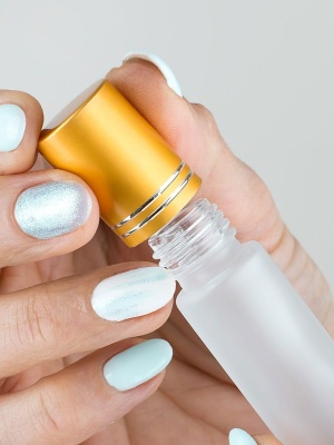Gold matt Cap for mini Roll-on glasses of 10 ml - Img 3
