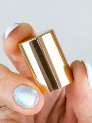 Złota nakrętka do mini szklanych buteleczek roll-on o pojemności 10 ml - Img 1