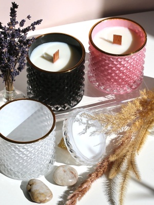 Candle jar BONBON ROSE with lid 300 ml - Img 5