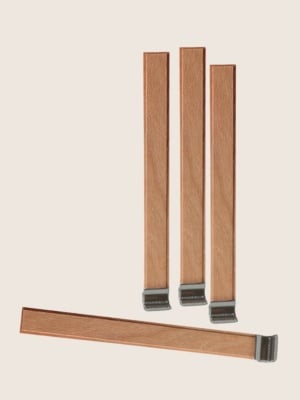 Double booster wooden wicks with base M set of 10