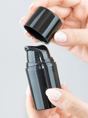 Flacon airless noir Lyra, 15 ml - Img 1