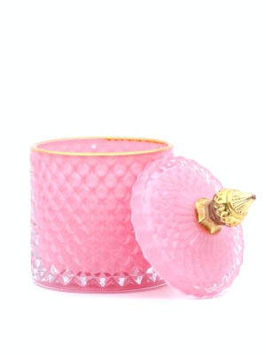 Candle jar BONBON ROSE with lid 300 ml - Img 3