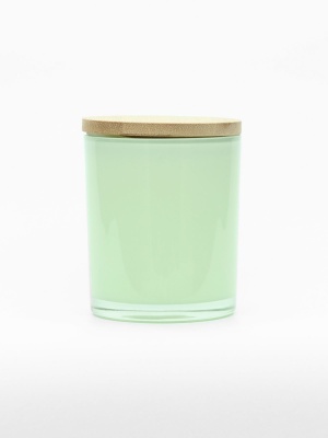 Candle jar PASTEL GREEN with lid 300 ml - Img 2