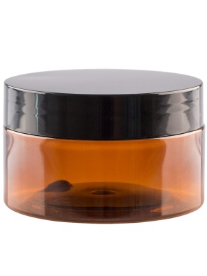 Barattolo in PET marrone con coperchio nero, 100 ml - Img 2