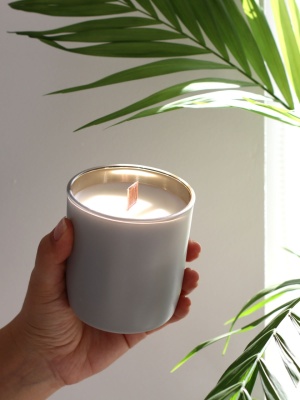 Candle jar SATIN GRAY 300 ml