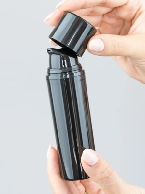 Lyra Black Airless Bottle, 50 ml