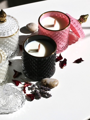 Candle jar BONBON ROSE with lid 300 ml - Img 6
