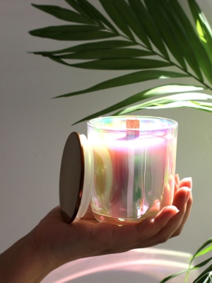 Candle jar IRIDIS with lid 300 ml