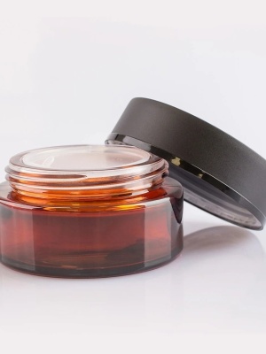 Laurence Pot en verre ambré avec couvercle et couvercle, 100 ml - Img 2