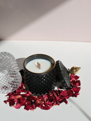 Candle jar BONBON BLACK with lid 300 ml - Img 5