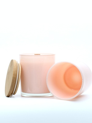 Candle jar PASTEL ROSE with lid 300 ml - Img 3