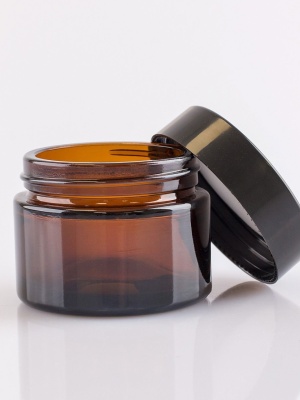 Barattolo in vetro marrone con coperchio 50 ml - Img 2