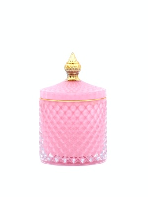 Candle jar BONBON ROSE with lid 300 ml - Img 2