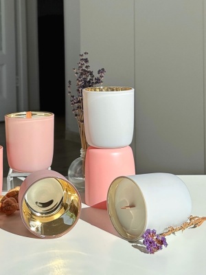Candle jar SATIN GRAY 300 ml - Img 4