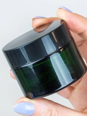 Ele Pot en verre vert avec couvercle, 50 ml - Img 1